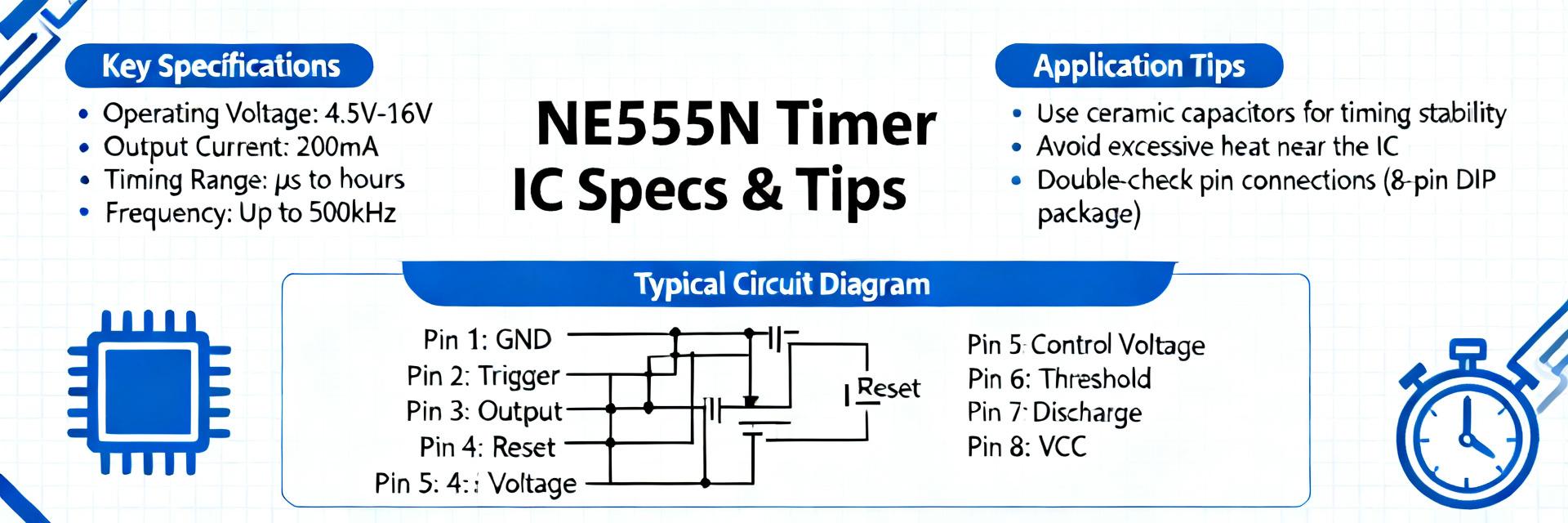 NE555N Datasheet Deep Dive: Specs, Limits & Analysis